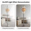 Lampe sur pied nordique moderne en verre 62,99 "H, lumière ambiante pour le salon et le hall d'exposition