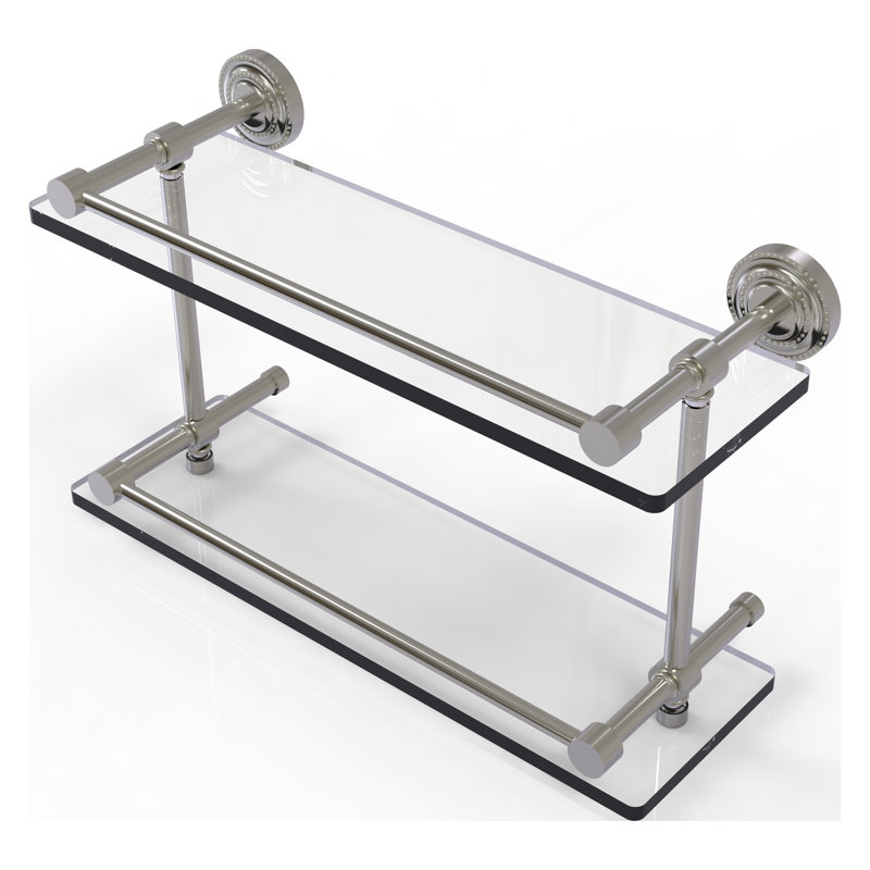 Marchmont 2 Piece Tiered Shelf, Satin Nickel