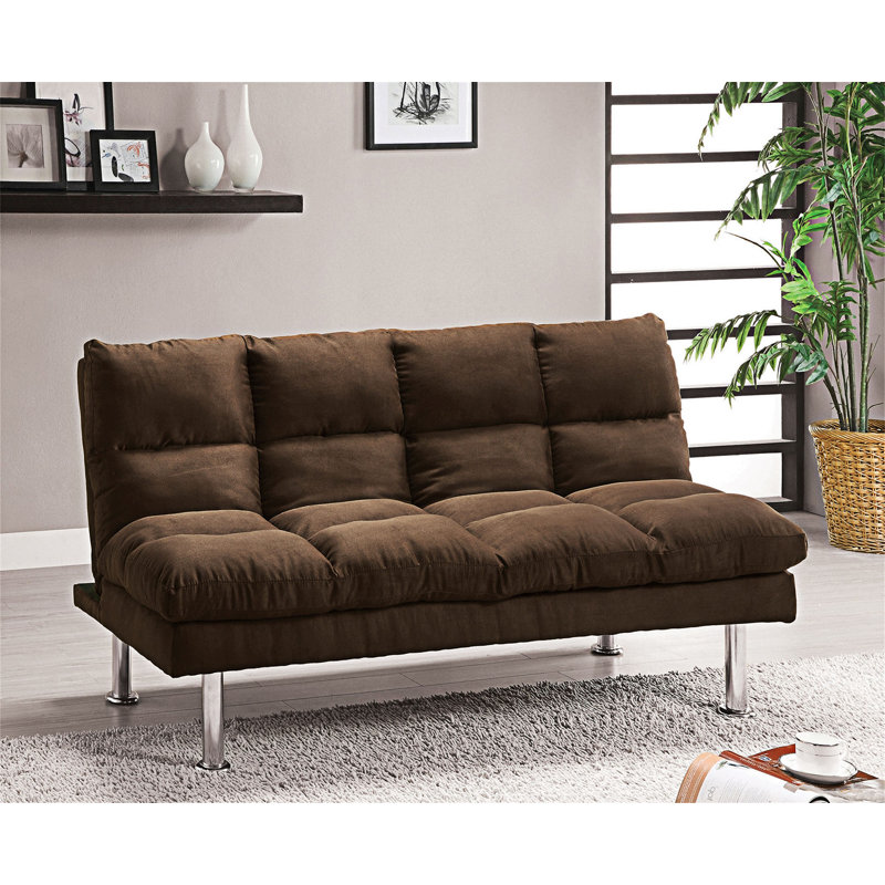 Canapé-lit convertible, Microfibre brun foncé