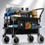 Chariot pliant 48 pouces multifonctionnel avec poignée rotative et pneus tout-terrain pour le camping et la plage, robuste et grande capacité