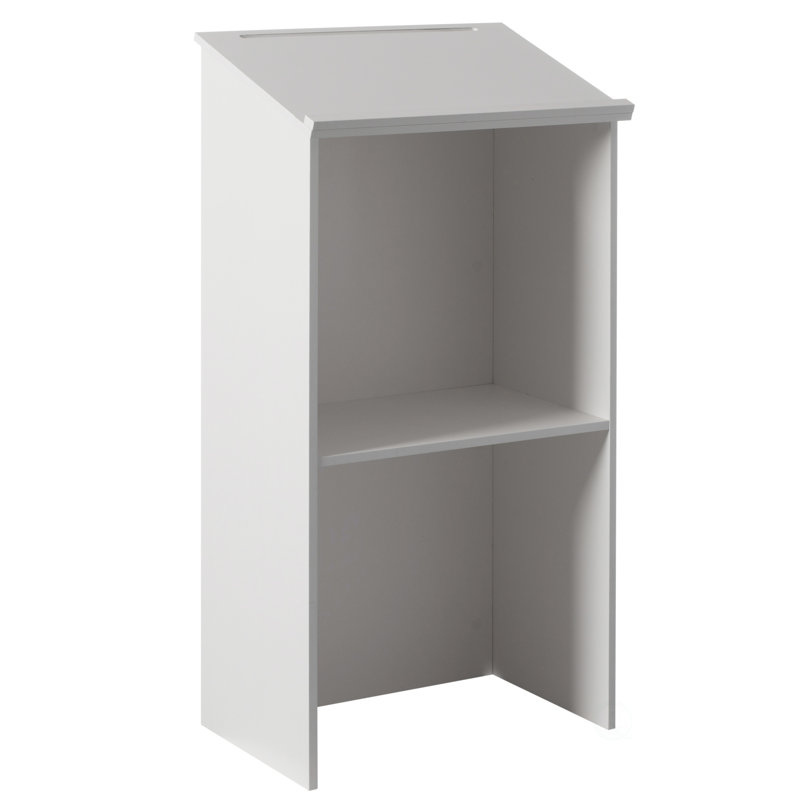 Bureau debout sur pied, Blanc