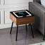 Halya Glass Top End Table