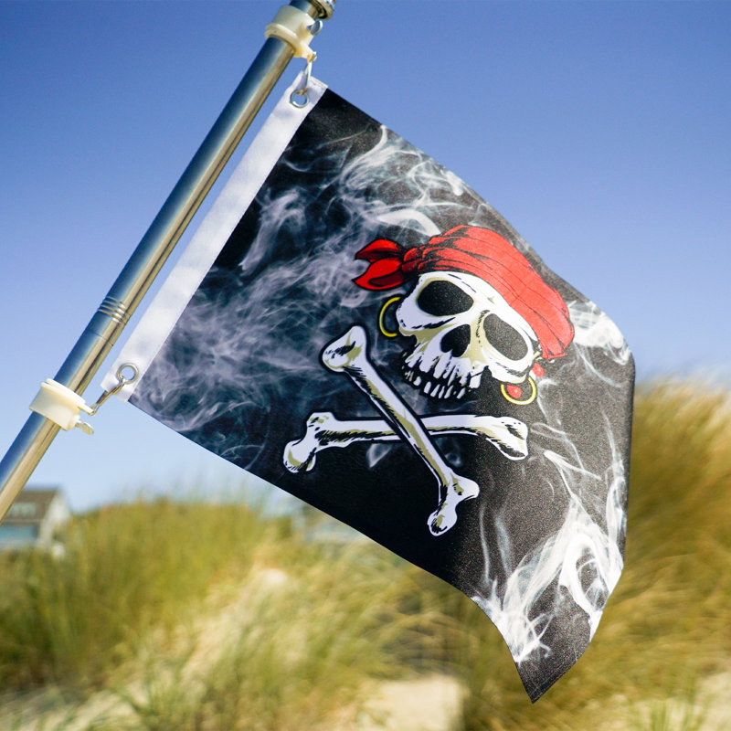 Drapeau Smokin 'Pirate, H 12 po x l 18 po