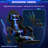 Massage Gaming Chair With RGB LED & Footrest-72081534