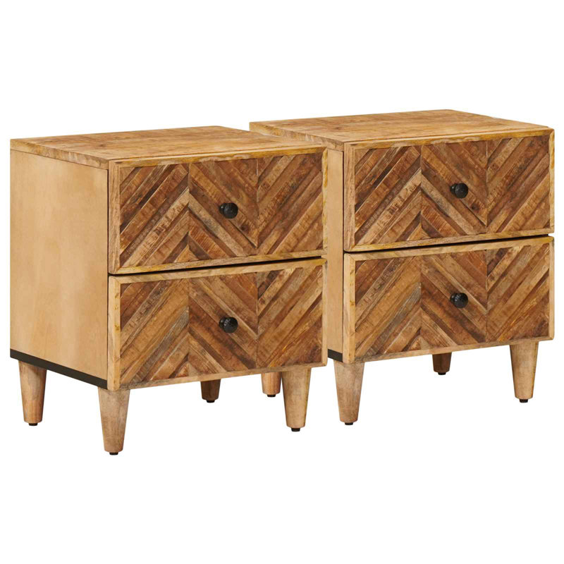 40 cm W Solid Wood Bedside Table