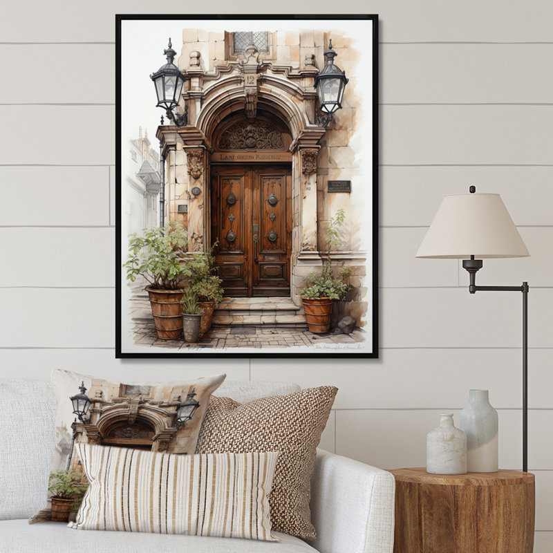 «Avenall France Lyon Old Town Door II - France», reproduction d'art sur toile encadrée, H 20 po x l 12 po x P 1 po
