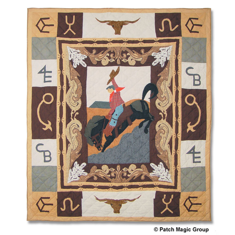 Brand Quilted Throw Blanket