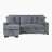  Lamrock 83.5" Transitional Corduroy 3-Piece Reversible Sectional with Pull-Out Bed & Hidden Storage-189279599