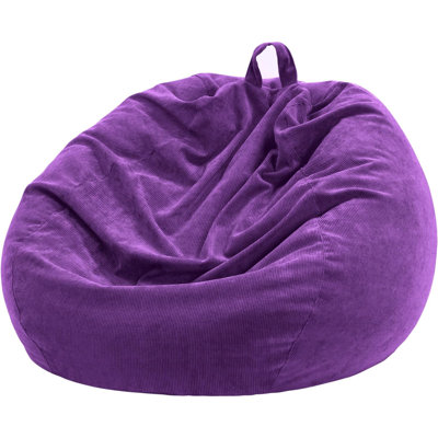 Bean Bag Chair Cover (No Filler) For Adults And Kids, Extra Large Stuffed Animal Storage Bean Bag Washable Soft Premium Corduroy Stuffable Bean Bag Co by Trule