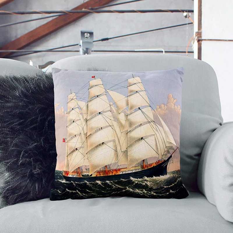 Square Throw Cushion, 40 x 40 cm, Stone
