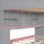 Lit superposé double au-dessus de double avec tablettes de rangement et éclairage DEL réglable-454260596