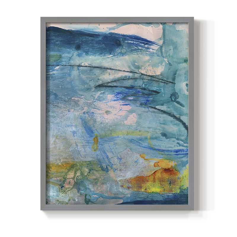 «Spring Winds V», reproduction encadrée - bois massif, Gris, H 10 po x l 8 po