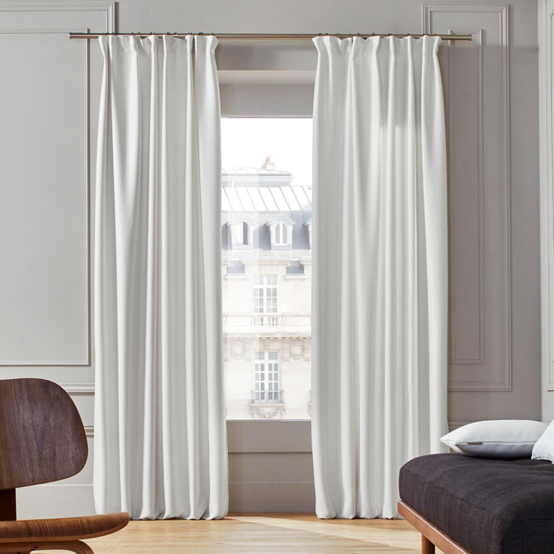 Coconut Room Darkening Single Curtain Panel, 200 W x 280 D cm, Natural