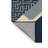 Machine Washable Bensonhurst Global Inspired Block Print Rug in Gray – Navy Binding-2075975339
