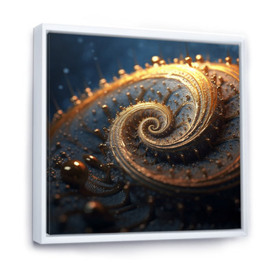 " Spiral Fern Covered With Dew Drops "