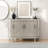 Charming Curved Wooden Console Table With Adjustable Shelves For Versatile Storage-78422597
