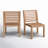 Rafael Wood Premium All-Weather Wicker Outdoor Stacking Dining Side Chair