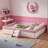 Upholstered Daybed Frame With Fence And Stairs-1003826257-1003826259