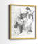 Graphite abstrait I-Premium, impression encadrée - prête à être accrochée - aucun clou requis - aucun clou requis-251132017-251132020