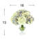 Assorted Hydrangeas in Glass Pedestal Vase