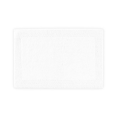 3000 Gsm Reversible 100% Cotton White Bath Rug 20x30" - And Dense, Machine Washable, Non Slip Option Comfort Recommended