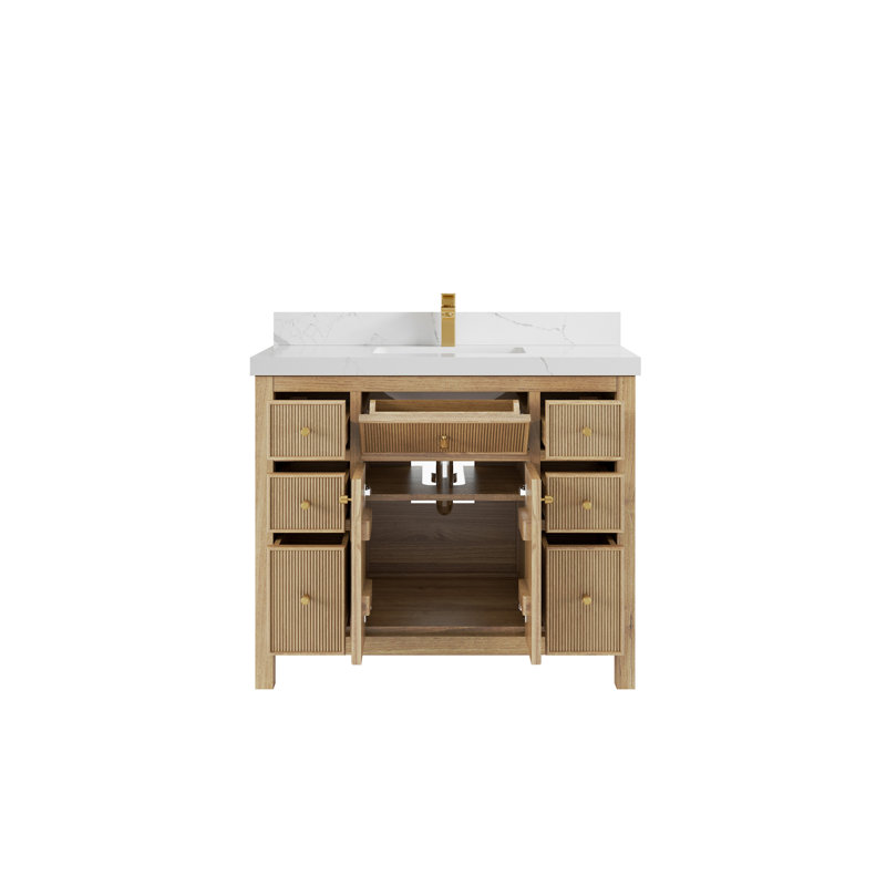 Ensemble de meuble-lavabo simple 42 po Robillard, Calacatta Laza