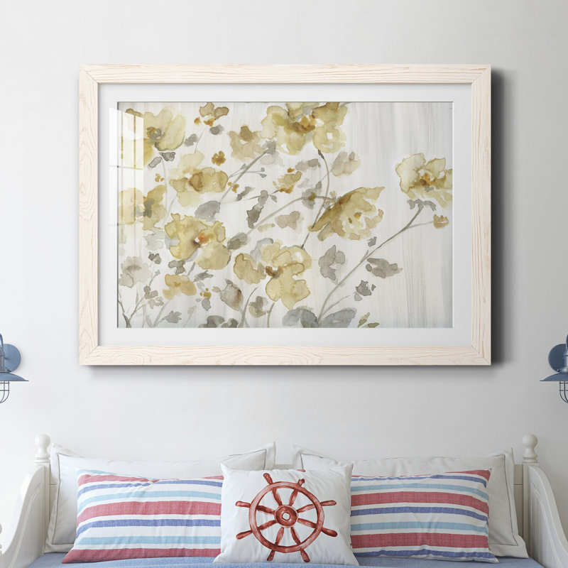 «Blooming Neutral» par J Paul, reproduction d'art sur papier encadrée, H 37,5 po x l 27,5 po x P 1,5 po, Blanc