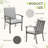 Moffett 7-Piece Gray Aluminum Patio Dining Set With Round Table And Washable Light Gray Cushions