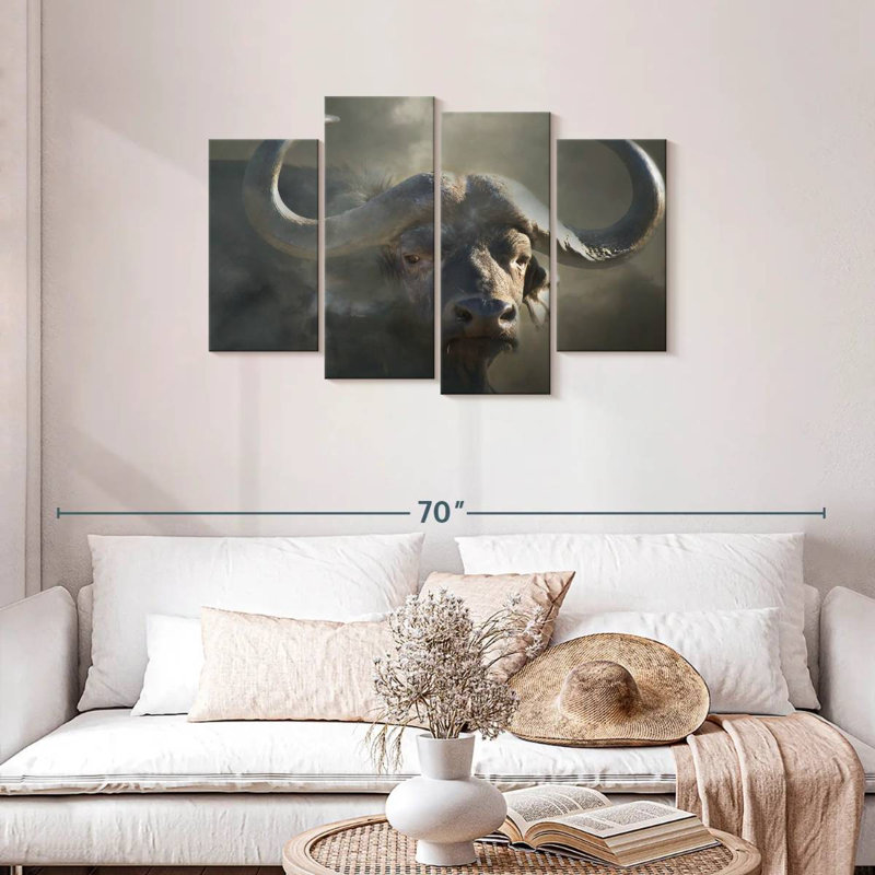 Brampt Cape Buffalo, 27" H x 43" W