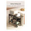 Chariot de barbecue pliable avec tablette de rangement et support à épices - Station de préparation de barbecue en acier inoxydable robuste pour plaque chauffante Blackstone
