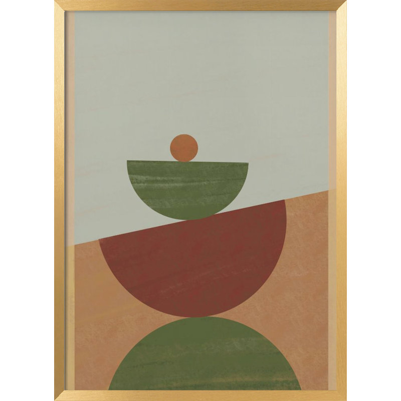 "Abstract 02", reproduction d'art encadrée abstraite, H 20 po x l 16 po