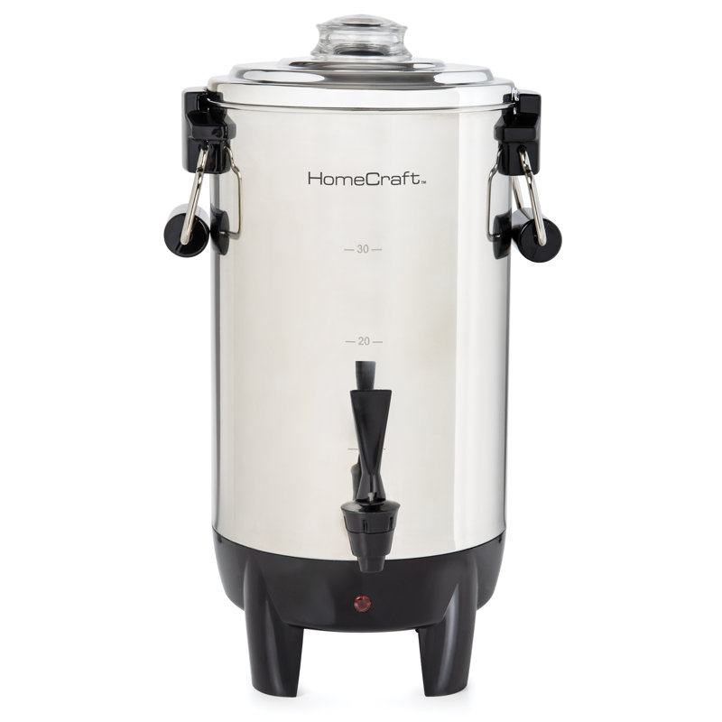 HomeCraft Quick-Brewing 1000-Watt Automatic 30-Cup Coffee Urn