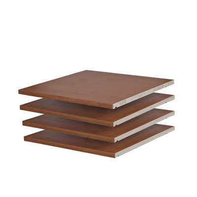 100% Solid Wood Set of 4 Small Shelves for Kyle Wardrobe