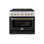 ZLINE Autograph 36 po. Cuisinière à gaz avec 6 brûleurs DuoPro avec porte noire et accents bronze