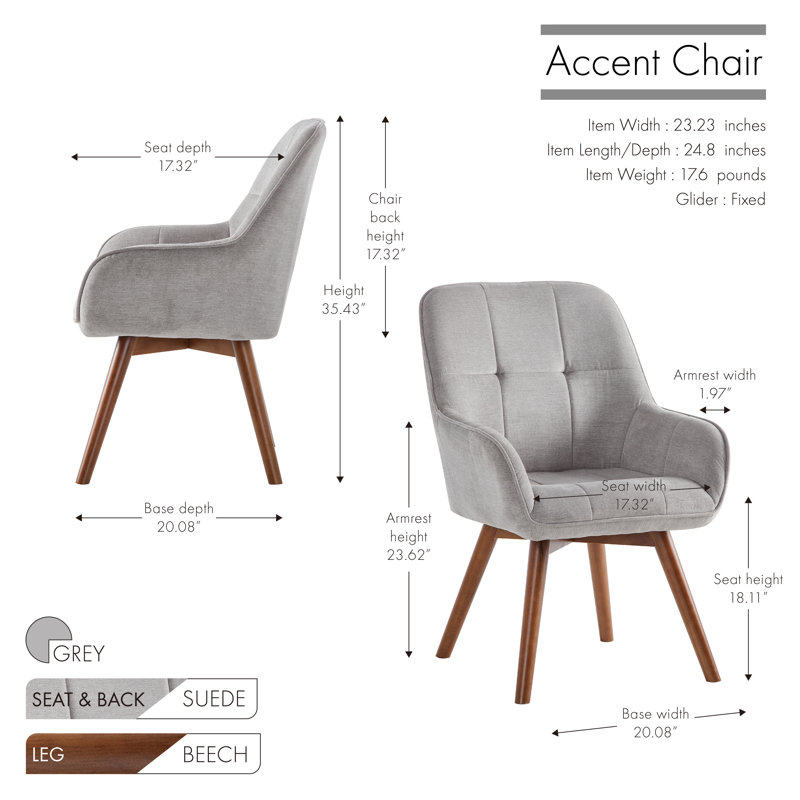 Upholstered Armchair, Natural