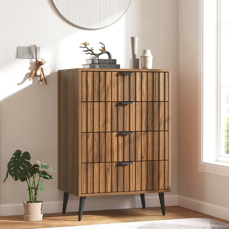 4 - Drawer 23.6" W Dresser, Brown