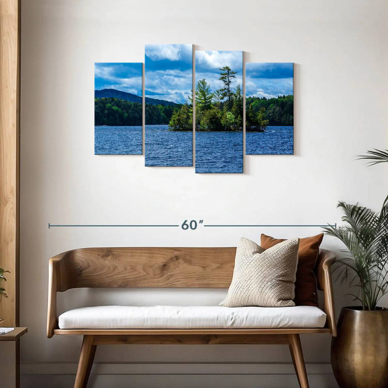 Île Alvord dans le lac Moosehead, H 27 po x l 43 po
