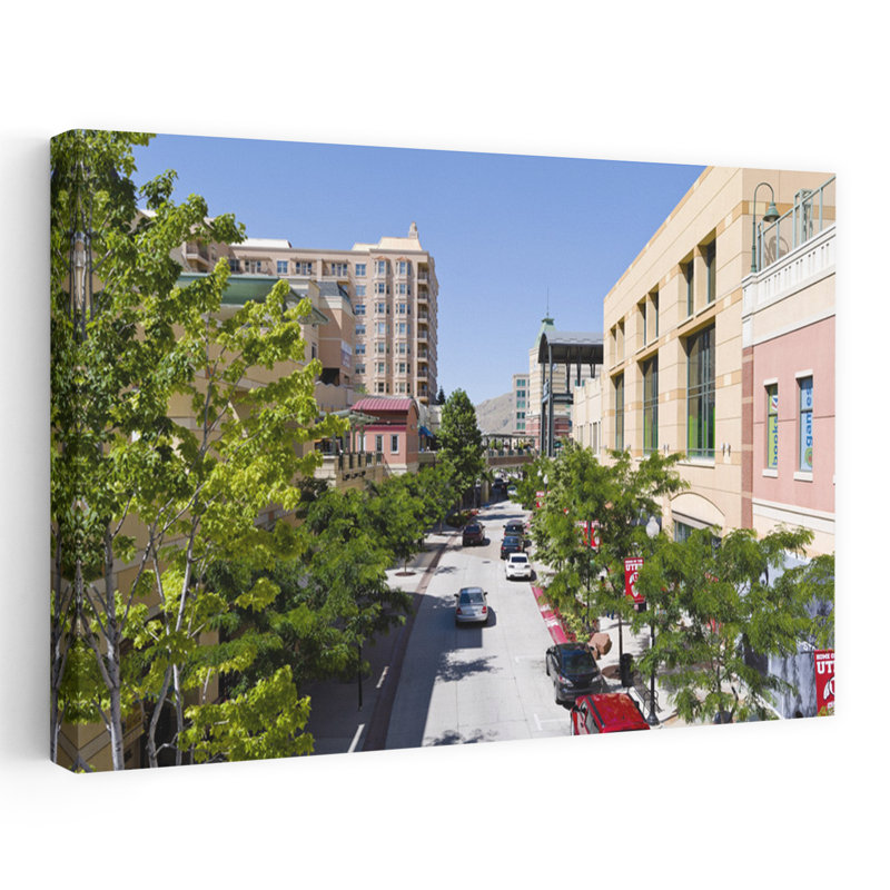 Gateway Shopping Center Downtown Salt Lake City Salt Lake City Utah USA 1 Piece Wrapped Canvas Wall Art