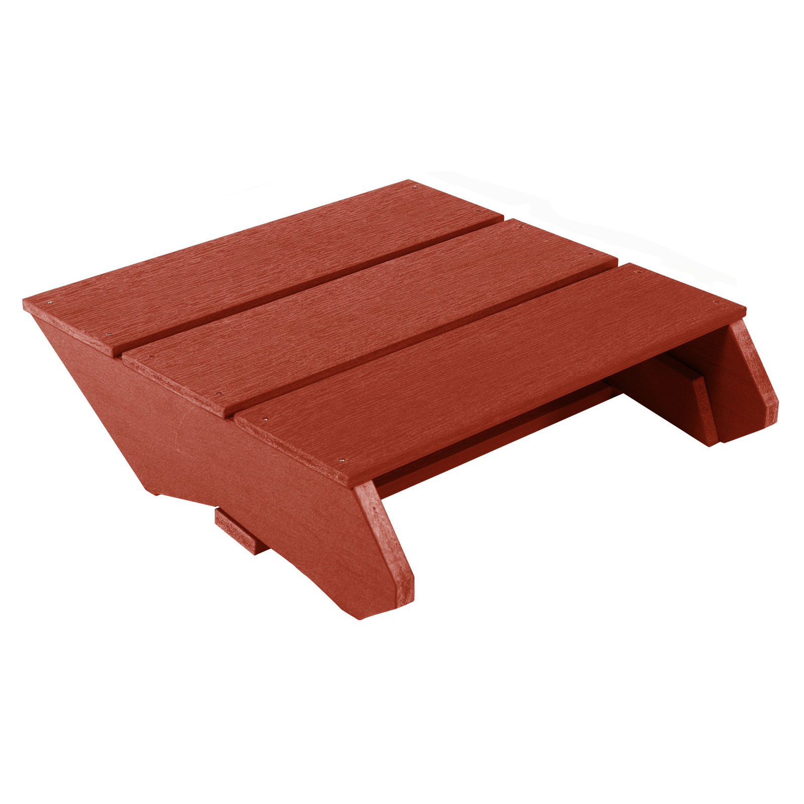 Byrnes Outdoor Ottoman, Rustic Red