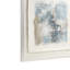 Art mural abstrait peint à la main, mélange de nuances bleues, cadre en verre, 25,5 po x 25,5 po, abat-jour pour projet de décoration intérieure, l 25,5 po x H 25,5 po, décoration
