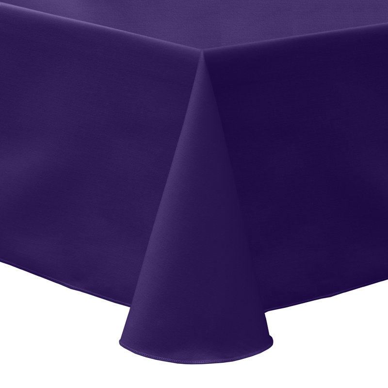 Cotton Twill Rectangular Tablecloth, 2, 132" L x 108" W, Purple