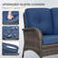 Ensemble de canapé modulaire d'extérieur en L avec chaises berçantes et table d'appoint Valierius-1052444776
