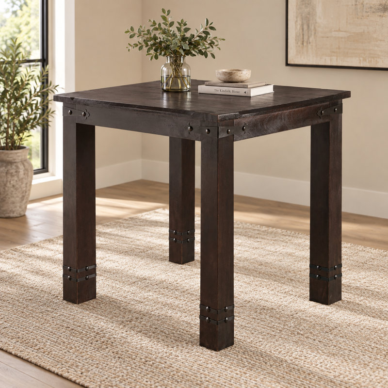 Table haute Cullens en noyer foncé, 36" H x 36" W x 36" D