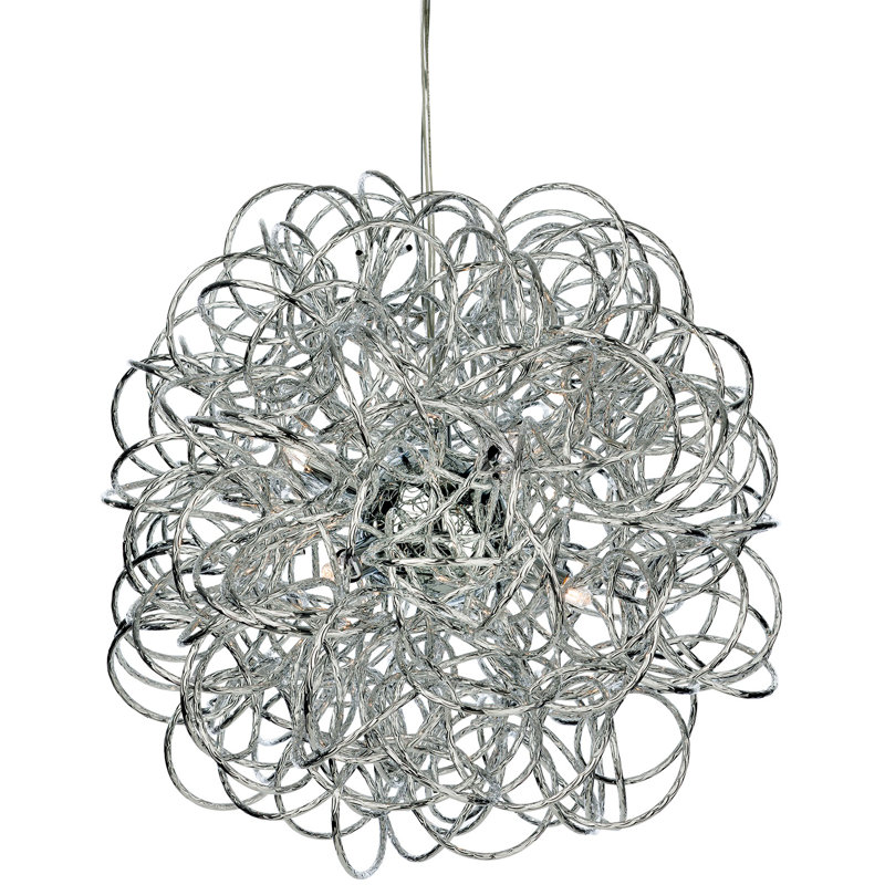 STELLA 6 - Light Unique/Statement Pendant, Polished Chrome