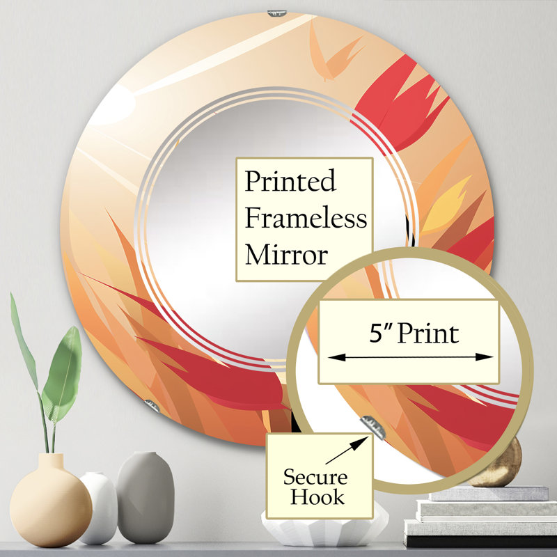 Wey - Modern Wall Mirror Round, 24 po x 24 po