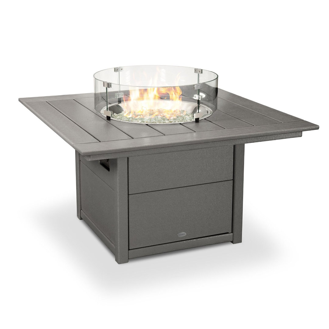 POLYWOOD Square 42" Fire Pit Table POLYWOOD®