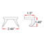 Crochet double Millbridge Classic pour salle de bain, chambre à coucher, placard ou bureau - Fabrication durable en zinc