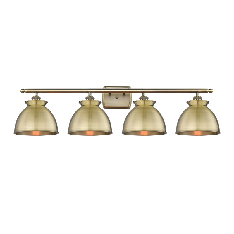 Éclairage pour meuble-lavabo à intensité variable à 4 lumières Arev, Laiton antique, Laiton antique, Ampoule non incluse