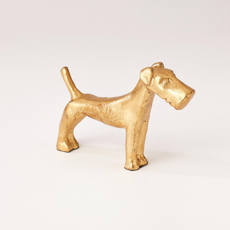 Handmade Animal Scottie, Gold
