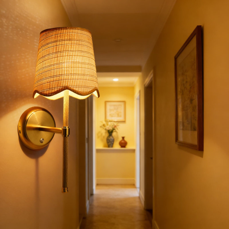 Rechargeable Battery Wall Sconce Set Of 2, Stepless Dimming Magnetic Wall Lamp With Timer, 5200Mah Integrated LED Rattan Light For Living Room, Bedroom, Hallway